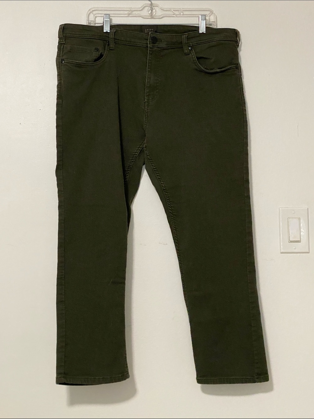 JACHS  New York Men's Olive Green Slim Jeans Size 40/29